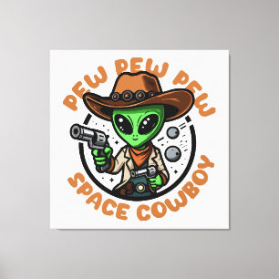 Toile Vacher de l'Espace Drôle d'Alien