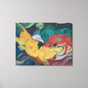 Toile Vaches, jaune-rouge-vert (1912) par Franz Marc