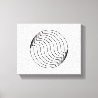 Toile Vagues circulaires minimalistes