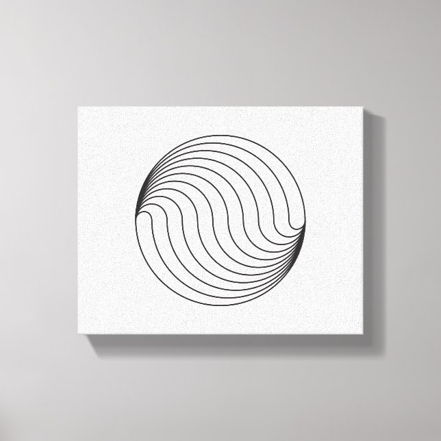 Toile Vagues circulaires minimalistes (Recto)