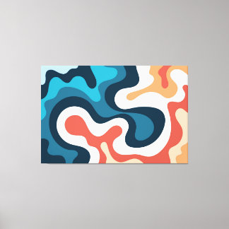 Toile Vagues colorées modernes et scintillantes Art Abst