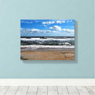 Toile vagues de l'océan sur la plage