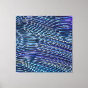 Toile Vagues fracturées du paysage marin Abstrait 05