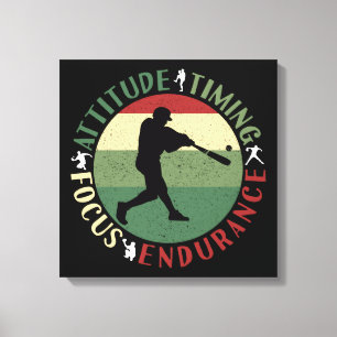 Toile Valeurs de l'équipe de baseball motivationnel