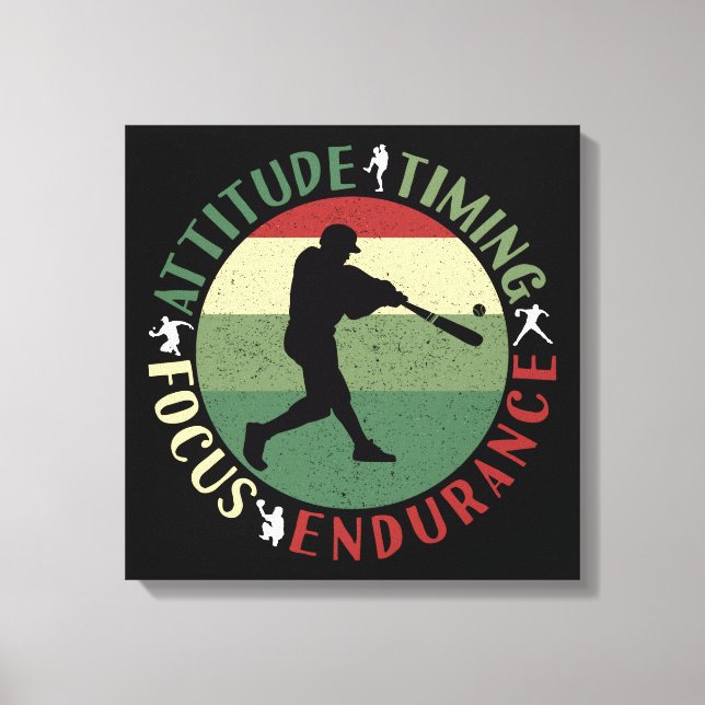 Toile Valeurs de l'équipe de baseball motivationnel (Recto)