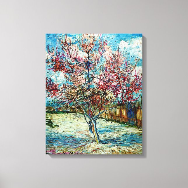 Toile Van Gogh - Arbre rose de la Pêche (Recto)