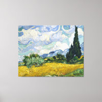 Van Gogh Champ de blé Cyprès Peinture
