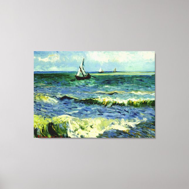 Toile Van Gogh - La mer à Saintes-Maries (Recto)