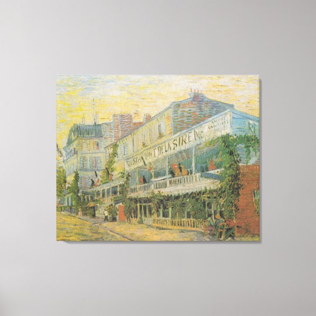 Toile Van Gogh Le Restaurant de la Sirene à Asnieres (Recto)