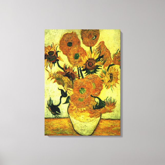 Toile Van Gogh - Tournesols 14, célèbre peinture (Recto)