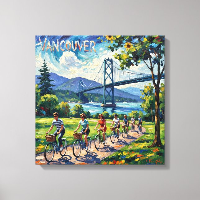 Toile Vancouver Bridge and Seawall Scene Canvas (Recto)