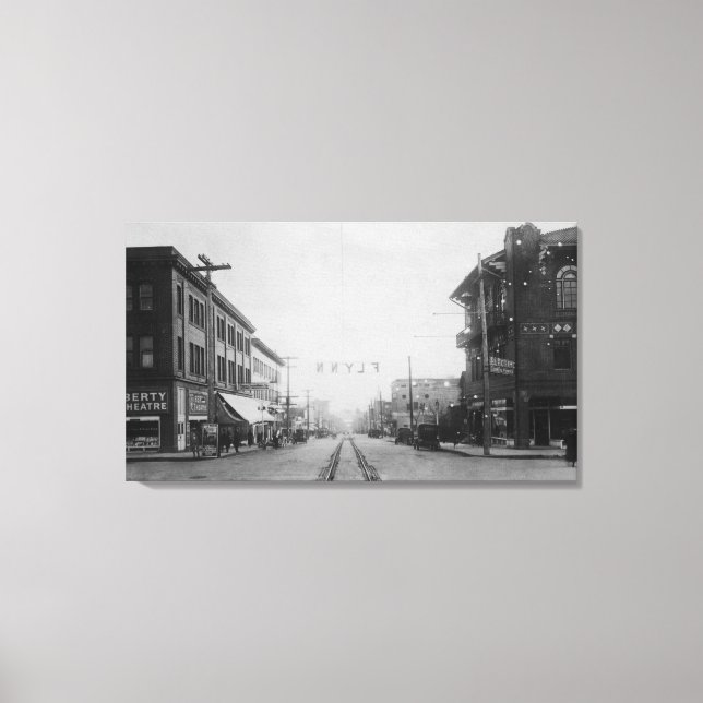 Toile Vancouver, WA - Main Street Vue du centre-ville (Recto)