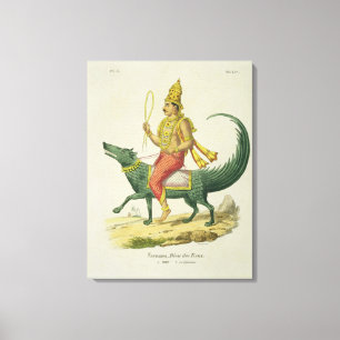 Toile Varuna, Dieu des Océans, gravée par Charles Eti