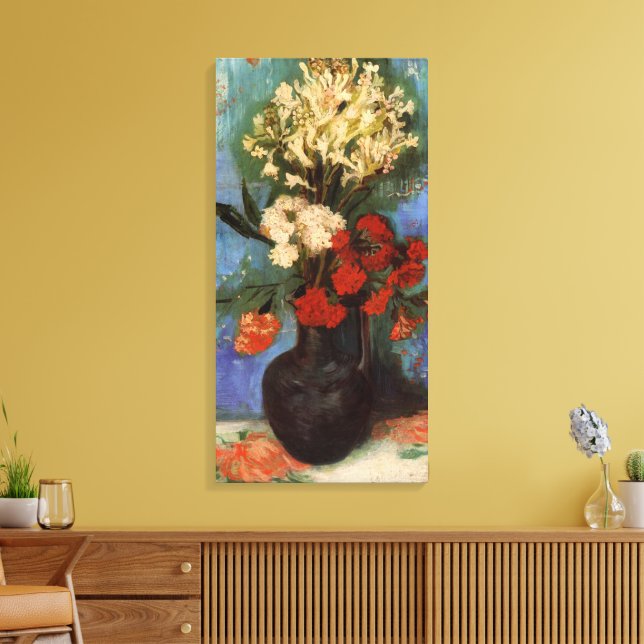Toile Vase avec oeillets par Vincent van Gogh (Insitu(Salon))