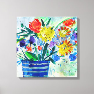 Toile Vase de fleurs de style impressionniste