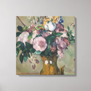 Toile Vase de fleurs vintage Paul Cezanne