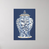 Vase en porcelaine bleue et blanche de Vision Stud