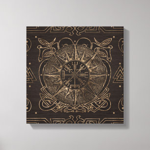 Toile Végétarienne - Ornement de boussole viking