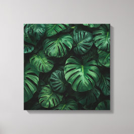 Toile Végétation luxuriante - Monstera Abstraite Jungle