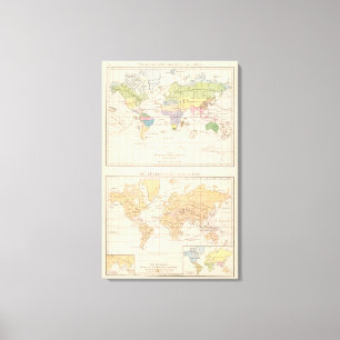 Toile Vegetationsgebiete, Thiere Carte Atlas