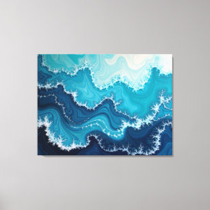 Toile Veines de l'océan – Fluide marin 101x81 Abstrait