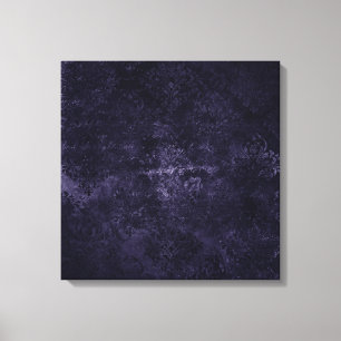 Toile Velvety Midnight Damask   Indigo Purple Grunge