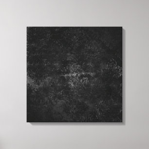 Toile Velvety Onyx Damask   Black Vampy Grunge Baroque