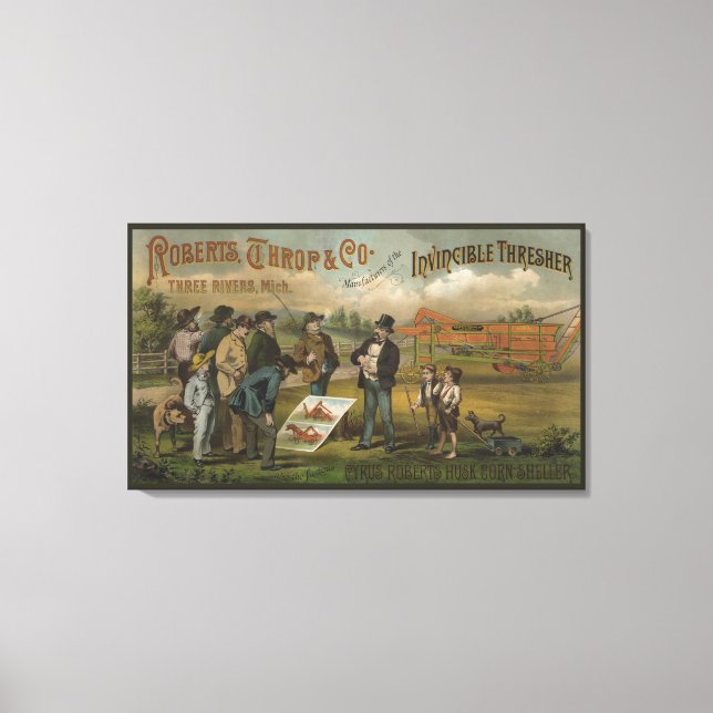 Toile Vendeur En Champ Avec Fermier Vendre Machine Agric (Recto)
