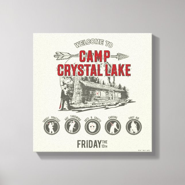 Toile Vendredi 13 | Bienvenue à Camp Crystal Lake (Recto)