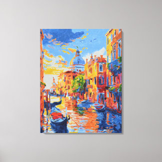 Toile Venetian Canal at Sunset