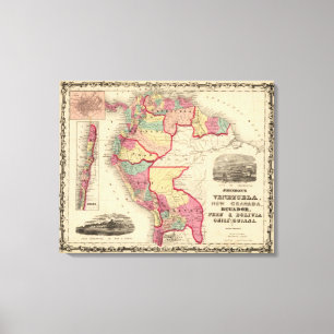 Toile Venezuela, Nouvelle Grenade et Equateur