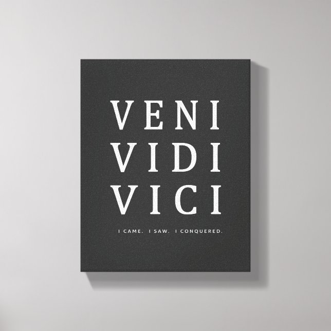 Toile Veni Vidi Vici | Citation Inspiration (Recto)