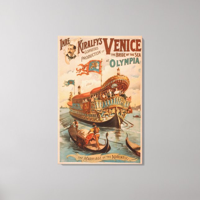 Toile Venise, Mariée de la Mer à Olympia Gondolas (Recto)