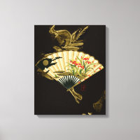 Ventilateur oriental criblé au design floral