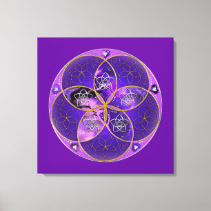 Toile Vénus Fleur de l'amour finART rose violet