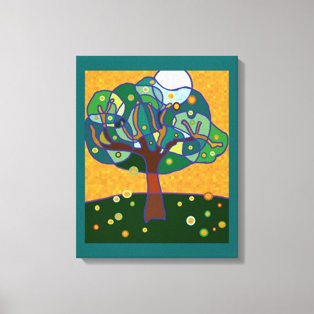 Toile verger orange (Recto)