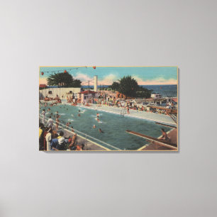 Toile Verger Pacifique, CA - vue municipale de piscine