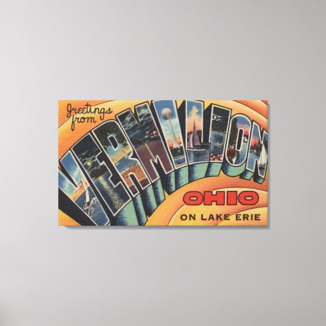 Toile Vermilion, Ohio - Scènes de grandes lettres (Recto)