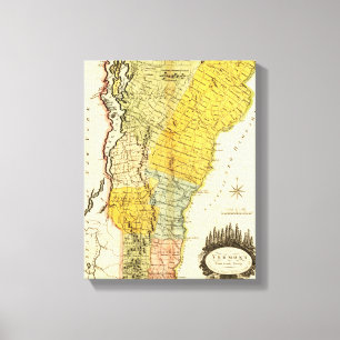 Toile VermontPanoramic MapVermont