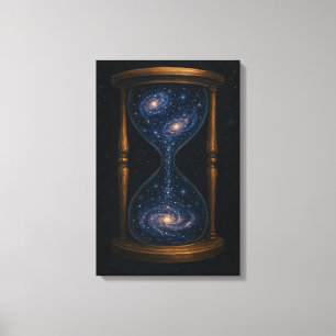 Toile Verre à l'heure céleste avec galaxies fluides