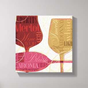 Toile Verres de vin colorés