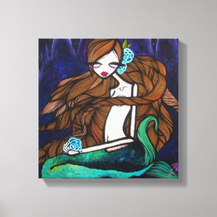 Toile "Vers le bas par l'eau" a enveloppé la toile, 12"
