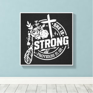 Toile Verset biblique chrétienne inspirant