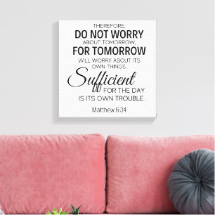 Toile Verset biblique chrétienne inspirant