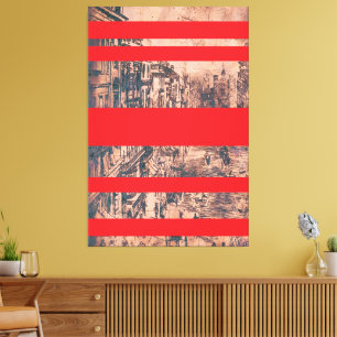 Toile Version modernisée rouge de la rue St. James