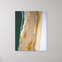 Vert Brown Neutre Fluide Art Abstrait Moderne