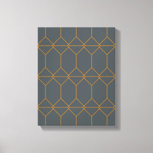 Toile Vert, or, simple, rétro, élégante illustration