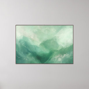 Toile Vert tendre abstrait de Jade Hollow