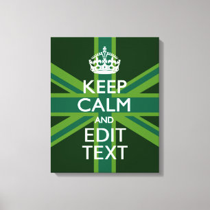 Toile Vert Turquoise Gardez Le Calme Et Votre Texte Unio