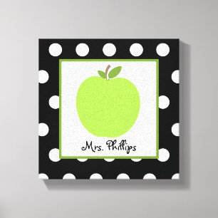 Toile verte Polka Dot Enveloppée Pour Enseignant